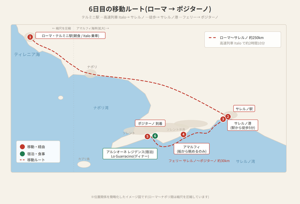 6日目の移動ルート